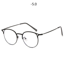 Load image into Gallery viewer, XojoX Cat Eye Finished Myopia Glasses Vintage Round Short-sighted Eyeglasses Women Men Prescription Degree -1 -1.5 -2 -2.5 -3to6