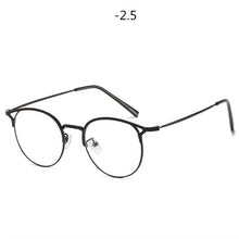 Load image into Gallery viewer, XojoX Cat Eye Finished Myopia Glasses Vintage Round Short-sighted Eyeglasses Women Men Prescription Degree -1 -1.5 -2 -2.5 -3to6