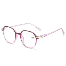 Load image into Gallery viewer, XojoX Gradient Reading Glasses for Women Men Irregular Farsightedness Eyewear Transparent Presbyopia Diopter +1.5 2.5