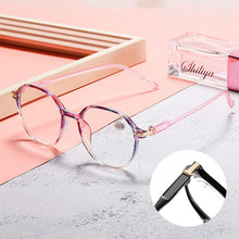Load image into Gallery viewer, XojoX Gradient Reading Glasses for Women Men Irregular Farsightedness Eyewear Transparent Presbyopia Diopter +1.5 2.5