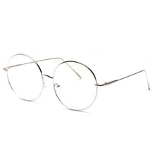 Carica l&#39;immagine nel visualizzatore di Gallery, Montature per occhiali rotondi oversize Donna Uomo Moda Occhiali trasparenti Montature per occhiali da vista in metallo unisex 