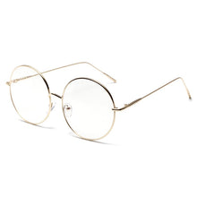 Carica l&#39;immagine nel visualizzatore di Gallery, Montature per occhiali rotondi oversize Donna Uomo Moda Occhiali trasparenti Montature per occhiali da vista in metallo unisex 