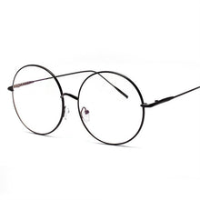 Carica l&#39;immagine nel visualizzatore di Gallery, Montature per occhiali rotondi oversize Donna Uomo Moda Occhiali trasparenti Montature per occhiali da vista in metallo unisex 