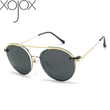 Load image into Gallery viewer, XojoX Sunglasses Men Polarized Magnetic Cover Clip on Sun Glasses Women Metal Oval Optical Eyeglasses UV400 Goggles