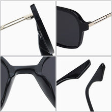 Load image into Gallery viewer, ¿Y EI Retro puentes dobles mujeres gafas de sol de moda Rosa gradiente de gafas de moda hueco de leopardo azul gafas de sol hombres tonos