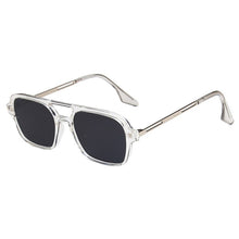 Load image into Gallery viewer, ¿Y EI Retro puentes dobles mujeres gafas de sol de moda Rosa gradiente de gafas de moda hueco de leopardo azul gafas de sol hombres tonos
