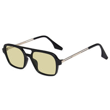 Load image into Gallery viewer, ¿Y EI Retro puentes dobles mujeres gafas de sol de moda Rosa gradiente de gafas de moda hueco de leopardo azul gafas de sol hombres tonos