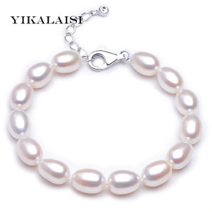 2017 Charm Bracelet Pearl Jewelry Natural Drop Water Pearl Bracelet 925 Sterling Silver Jewelry Bracelet For Women