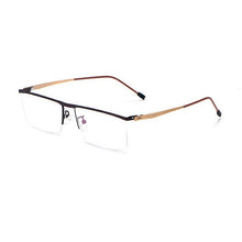 Load image into Gallery viewer, YIMARUILI Business Half-Frame Glasses Men&#39;s Ultralight Myopia Glasses Frame Optical Prescription Glasses P8827