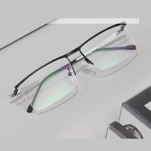 Load image into Gallery viewer, YIMARUILI Business Half-Frame Glasses Men&#39;s Ultralight Myopia Glasses Frame Optical Prescription Glasses P8827