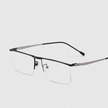 Load image into Gallery viewer, YIMARUILI Business Half-Frame Glasses Men&#39;s Ultralight Myopia Glasses Frame Optical Prescription Glasses P8827