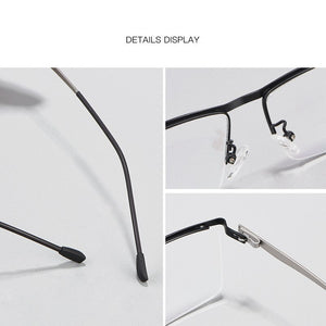 YIMARUILI Business Half-Frame Glasses Men's Ultralight Myopia Glasses Frame Optical Prescription Glasses P8827