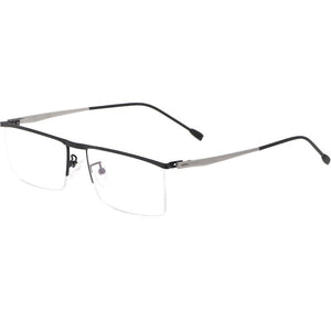 YIMARUILI Business Half-Frame Glasses Men's Ultralight Myopia Glasses Frame Optical Prescription Glasses P8827