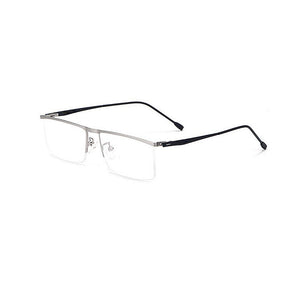 YIMARUILI Business Half-Frame Glasses Men's Ultralight Myopia Glasses Frame Optical Prescription Glasses P8827