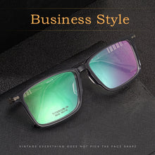 Load image into Gallery viewer, YIMARUILI Men&#39;s Ultra Light Acetate Pure Titanium Myopia Eyeglasses Frame Full Frame Business Optical Prescription Glasses Frame