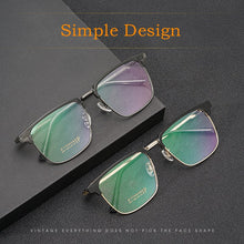 Load image into Gallery viewer, YIMARUILI Men&#39;s Retro Big Face Eyebrow Glasses Frame Ultra Light Pure Titanium square optical glasses frame 2311YJ