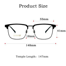 Load image into Gallery viewer, YIMARUILI Men&#39;s Retro Big Face Eyebrow Glasses Frame Ultra Light Pure Titanium square optical glasses frame 2311YJ