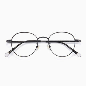 YIMARUILI Ultra-Light Pure Titanium Men And Women Retro Small Round Frame Myopia Optical Prescription Eyeglasses Frame T8805