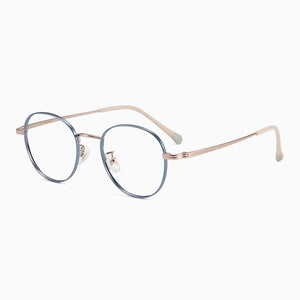 YIMARUILI Ultra-Light Pure Titanium Men And Women Retro Small Round Frame Myopia Optical Prescription Eyeglasses Frame T8805