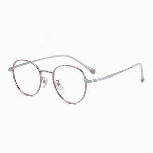 YIMARUILI Ultra-Light Pure Titanium Men And Women Retro Small Round Frame Myopia Optical Prescription Eyeglasses Frame T8805