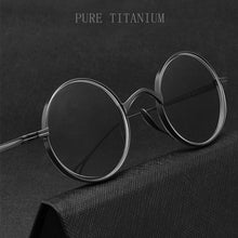 Load image into Gallery viewer, YIMARUILI Ultra-Light Pure Titanium Wide-Rim Glasses Frame Retro Round Glasses Frame Myopia Prescription Eyeglasses Frame 9818CK
