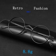 Load image into Gallery viewer, YIMARUILI Ultra-Light Pure Titanium Wide-Rim Glasses Frame Retro Round Glasses Frame Myopia Prescription Eyeglasses Frame 9818CK