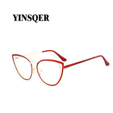 Load image into Gallery viewer, New Luxury Cat Eye Women's Glasses Frame Brand Design Retro Clear Round Glasses Optical Vintage Eyeglasses Vintage