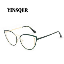 Load image into Gallery viewer, New Luxury Cat Eye Women's Glasses Frame Brand Design Retro Clear Round Glasses Optical Vintage Eyeglasses Vintage