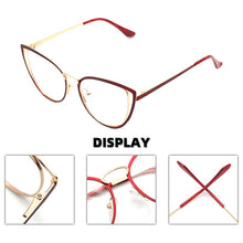 Load image into Gallery viewer, New Luxury Cat Eye Women's Glasses Frame Brand Design Retro Clear Round Glasses Optical Vintage Eyeglasses Vintage