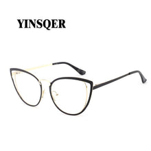 Load image into Gallery viewer, New Luxury Cat Eye Women's Glasses Frame Brand Design Retro Clear Round Glasses Optical Vintage Eyeglasses Vintage
