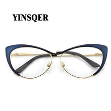 Load image into Gallery viewer, YINSQER 2023 Nearsighted Women Cat Eye Glasses Frame Clear Eyeglasses Frame Men Diopter Glasses Myopia Vintage Round Glasses