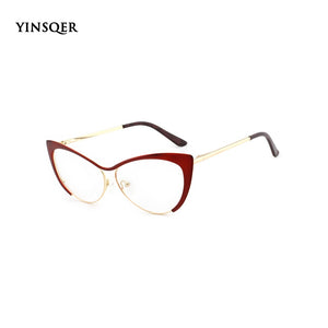 New Nearsighted Women Cat Eye Glasses Frame Clear Eyeglasses Frame Men Diopter Glasses Myopia Vintage Round Glasses