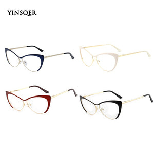 New Nearsighted Women Cat Eye Glasses Frame Clear Eyeglasses Frame Men Diopter Glasses Myopia Vintage Round Glasses