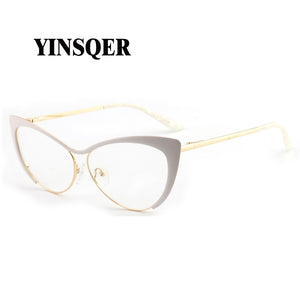 New Nearsighted Women Cat Eye Glasses Frame Clear Eyeglasses Frame Men Diopter Glasses Myopia Vintage Round Glasses