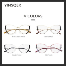 Load image into Gallery viewer, Clear Cat Eye Glasses Frame Women&#39;s Glasses Fake Prescription Round Glasses Female Myopia Eye Glasses For Beauty For PC