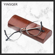 Load image into Gallery viewer, YINSQER Clear Cat Eye Glasses Frame Women&#39;s Glasses Fake Prescription Round Glasses Female Myopia Eye Glasses For Beauty For PC