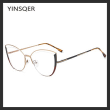 Load image into Gallery viewer, Clear Cat Eye Glasses Frame Women&#39;s Glasses Fake Prescription Round Glasses Female Myopia Eye Glasses For Beauty For PC
