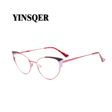 Load image into Gallery viewer, Prescription Glasses Women&#39;s Eyeglasses With Frame Myopia Clear Optical Female Eyewear Metal Cat Eye Round Fake Glasses