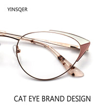 Load image into Gallery viewer, Prescription Glasses Women&#39;s Eyeglasses With Frame Myopia Clear Optical Female Eyewear Metal Cat Eye Round Fake Glasses