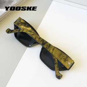YOOSKE 2023 Small Frame Sunglasses Women Cat Eye Sun Glasses Men Retro Brand Design Wild Street Eyewear UV400