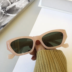 YOOSKE 2023 Small Frame Sunglasses Women Cat Eye Sun Glasses Men Retro Brand Design Wild Street Eyewear UV400