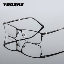 Load image into Gallery viewer, YOOSKE Alloy Glasses Frame Men 2023 Business Metal Square Eyeglasses Male Myopia Optical Spectacle frame Clear Lens