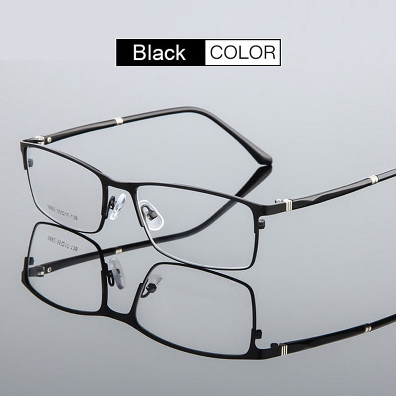 YOOSKE Alloy Glasses Frame Men 2023 Business Metal Square Eyeglasses Male Myopia Optical Spectacle frame Clear Lens