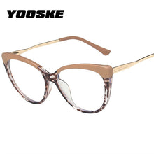 Load image into Gallery viewer, YOOSKE Anti Blue Light Blocking Glasses Frames Women Vintage Cat Eye Eyeglasses Ladies Computer Optical Frame Clear Spectacles