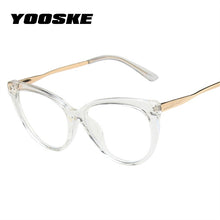 Load image into Gallery viewer, YOOSKE Anti Blue Light Blocking Glasses Frames Women Vintage Cat Eye Eyeglasses Ladies Computer Optical Frame Clear Spectacles