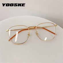 Carica l&#39;immagine nel visualizzatore di Gallery, YOOSKE Anti Blue Light Glasses Frame Mental Glasses Women Men Spectacle Glasses Frames  Glasses Transparent Glasses