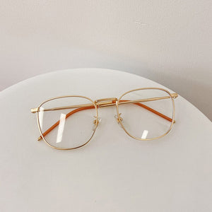 YOOSKE Anti Blue Light Glasses Frame Mental Glasses Women Men Spectacle Glasses Frames  Glasses Transparent Glasses