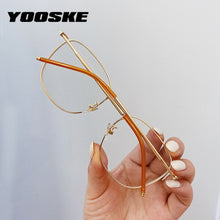 Carica l&#39;immagine nel visualizzatore di Gallery, YOOSKE Anti Blue Light Glasses Frame Mental Glasses Women Men Spectacle Glasses Frames  Glasses Transparent Glasses