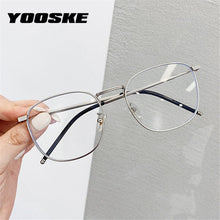 Carica l&#39;immagine nel visualizzatore di Gallery, YOOSKE Anti Blue Light Glasses Frame Mental Glasses Women Men Spectacle Glasses Frames  Glasses Transparent Glasses