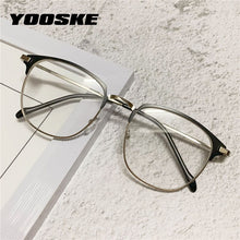 Load image into Gallery viewer, YOOSKE Anti Blue Light Glasses Frames Men Business Computer Blocking Eyeglasses Women Half Frame Optical Spectacles Eyewear